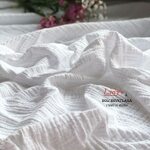 Муслин 2-х слойный жатый белый Adelia Bonar 1метр