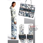 Ткань Хлопок «DIOR» CRUISE TOILE DE JOUY MEXICO blue