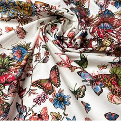 Ткань Хлопок «DIOR» CRUISE TOILE DE JOUY MEXICO red