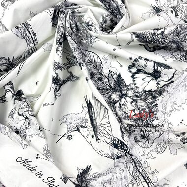 Ткань Хлопок поплин «CHRISTIAN DIOR»