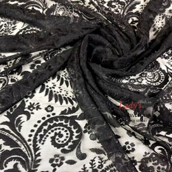 Ткань тюль с бархатным тиснением «BLUMARIN»