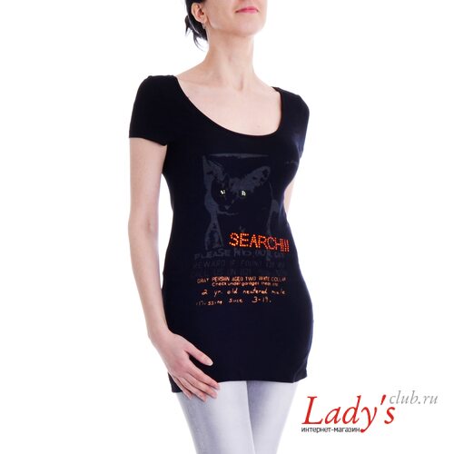 Женская футболка Lady's clu.ru (EU-VPINZAS)lcl