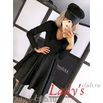 Женское короткое платье купить в интернет магазине Lady's club.rulcl/02-32 черное