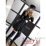 Женское короткое платье купить в интернет магазине Lady's club.rulcl/02-32 черное