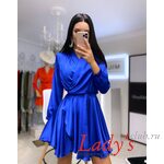 Женское короткое платье купить в интернет магазине Lady's club.rulcl/02-19 синее