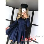 Женское короткое платье купить в интернет магазине Lady's club.rulcl/02-31 синее